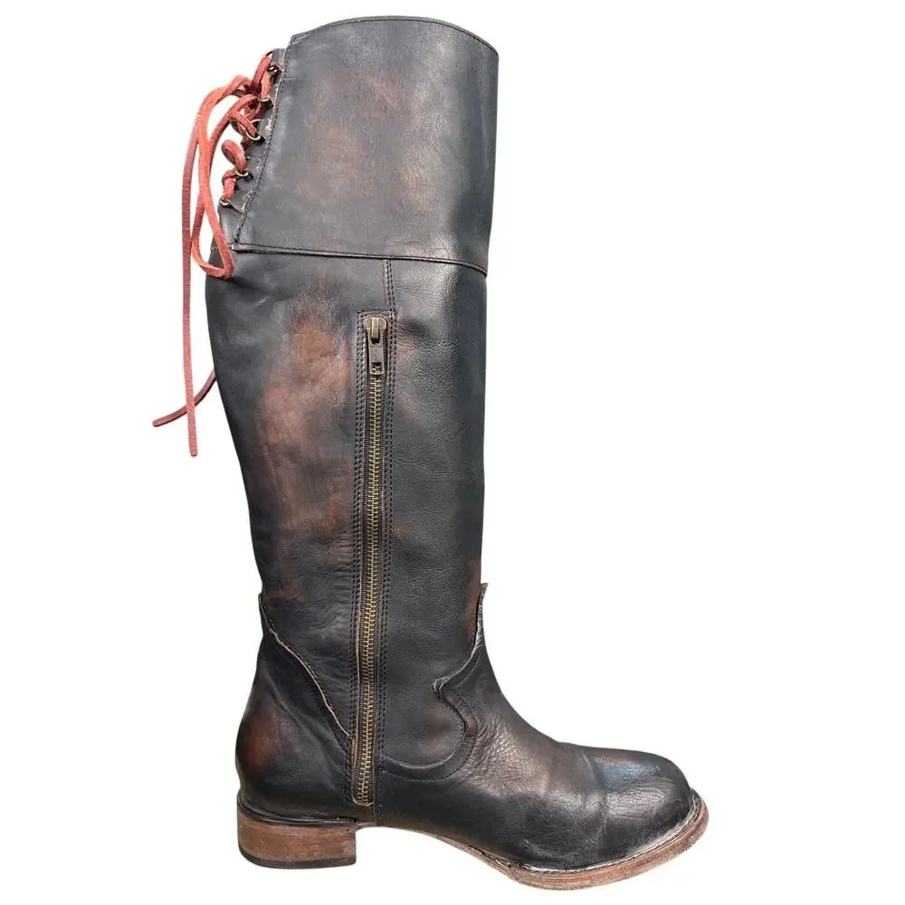 Freebird By Steven Women’s Cyn Brown Knee High Riding Boots Size US 10